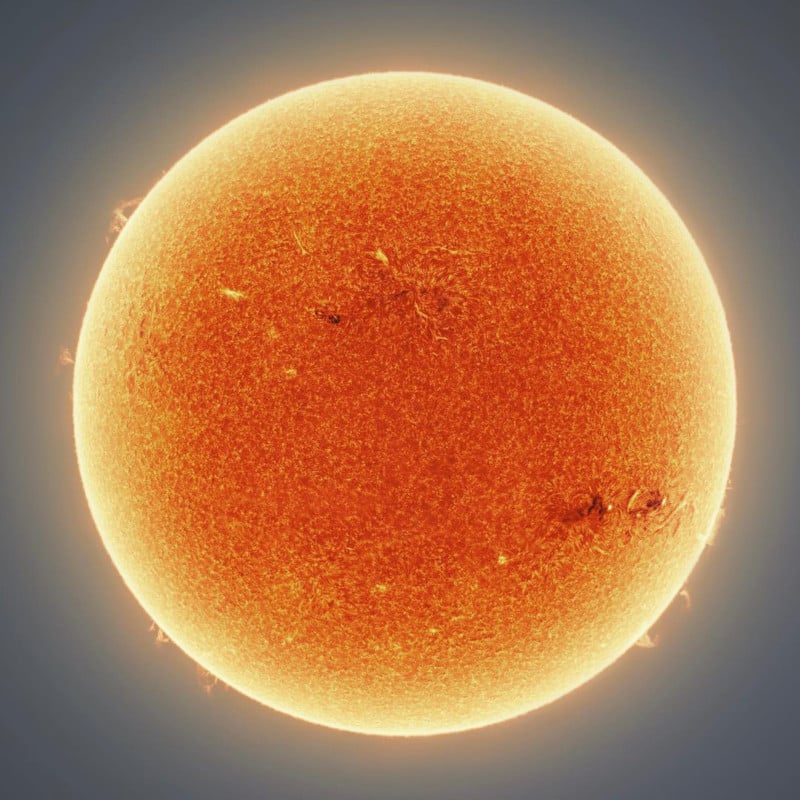 A photograph of the Sun by photographer Andrew McCarthy