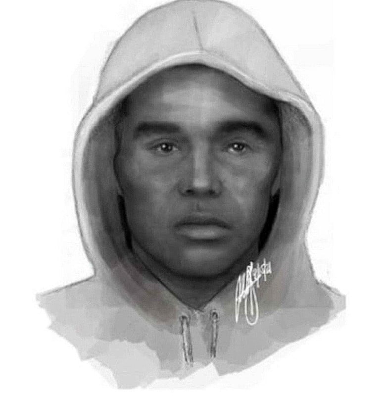 A composite sketch of the suspected sniper in the murder of Jason Cortez.