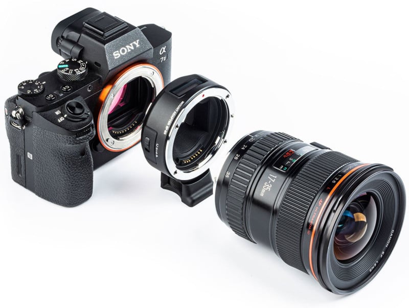 Viltrox's New EF-to-E Lens Adapter Has a Helpful OLED Display