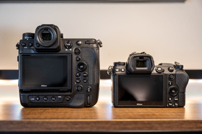 Nikon Z9 vs Z6 rear