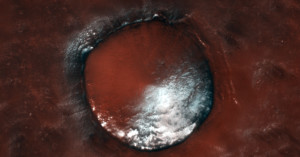 Martian Icy Crater