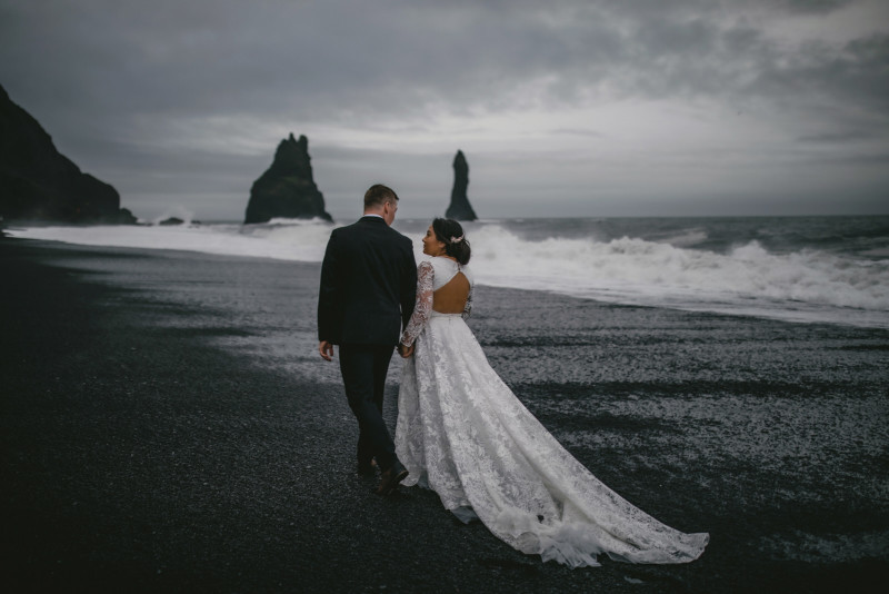 Iceland volcano elopement photography