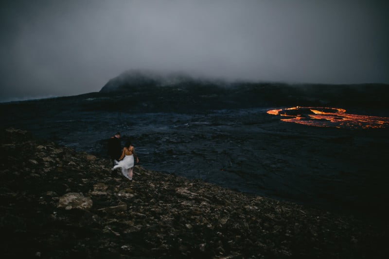 Iceland volcano elopement photography