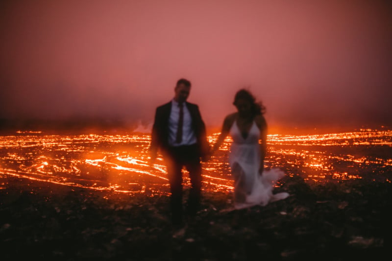 Iceland volcano elopement photography