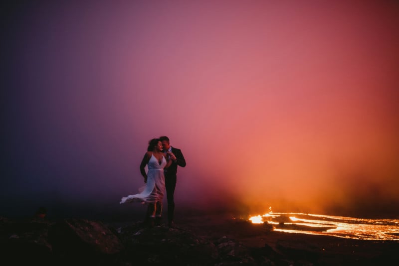 Iceland volcano elopement photography