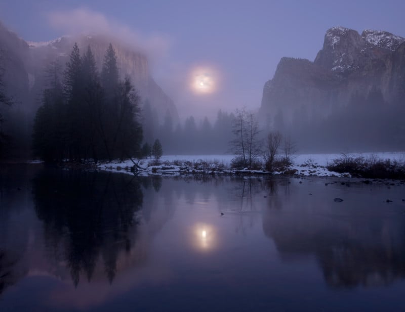 Rising Moon, Gates of the Valley, Yosemite