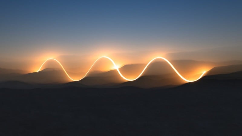 A photo of a sine wave created by the Sun