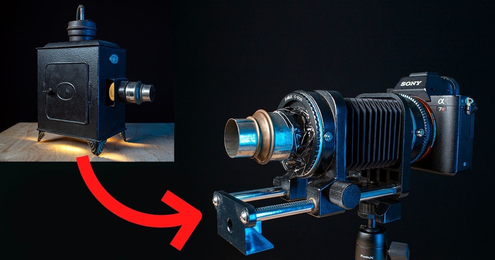 Repurposing a Vintage Magic Lantern Projector into a Camera Lens