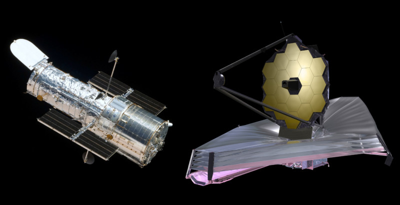 The Hubble and James Webb space telescopes
