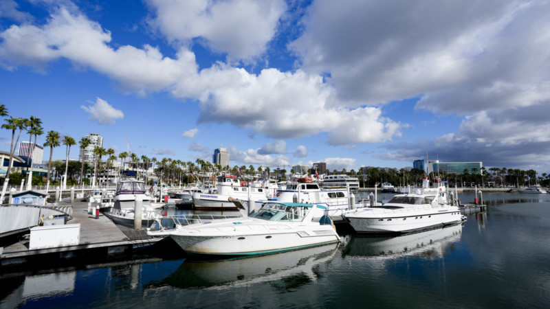 A photo of the marina at Shoreline Village in Long Beach