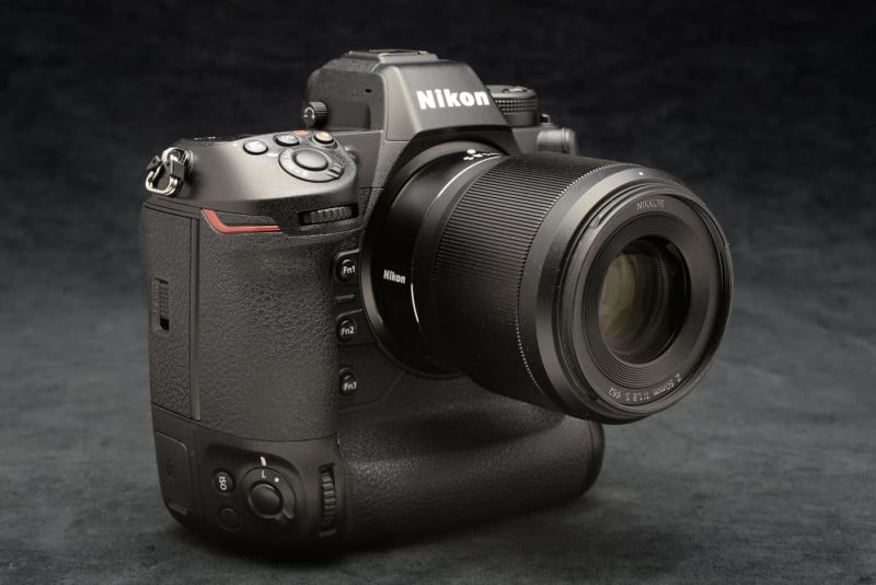 The Nikon Z9 mirrorless camera on a table