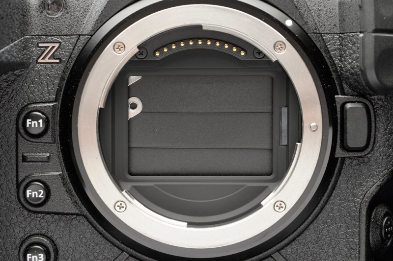 The mechanical shutter shield on the Nikon Z9