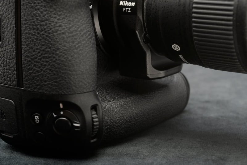 How the old FTZ adapter fits on the Nikon Z9