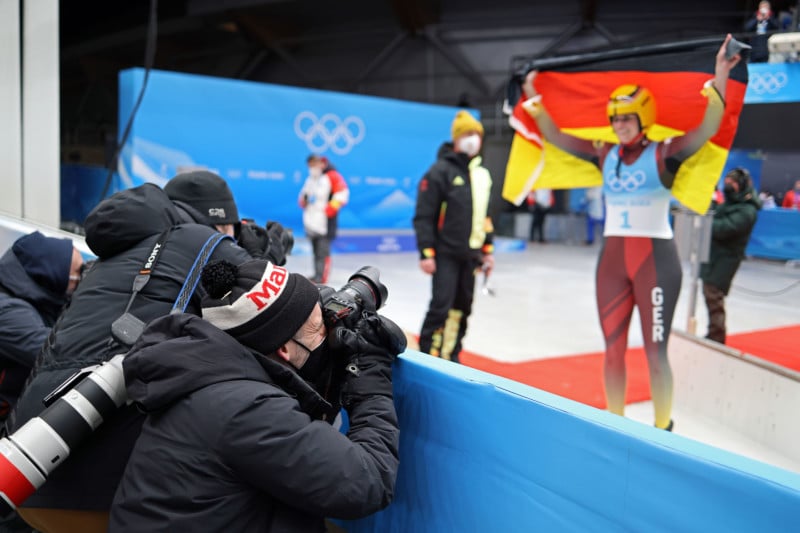 Getty photographer at the 2022 winter olympics