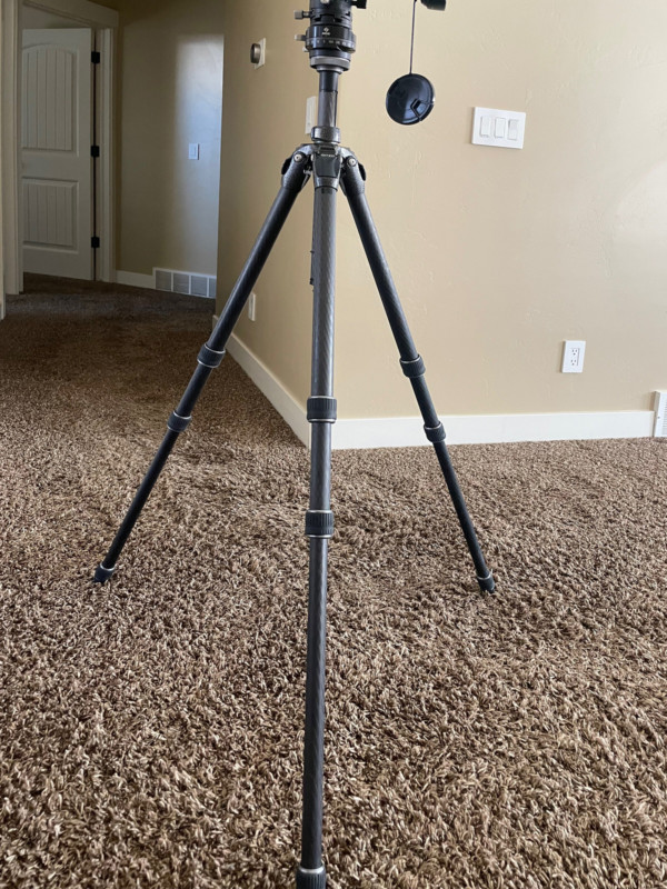 A closer look at a tripod in a home