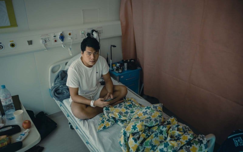 A patient in Hong Kong's COVID hospital isolation