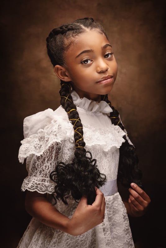 little girl with black hair