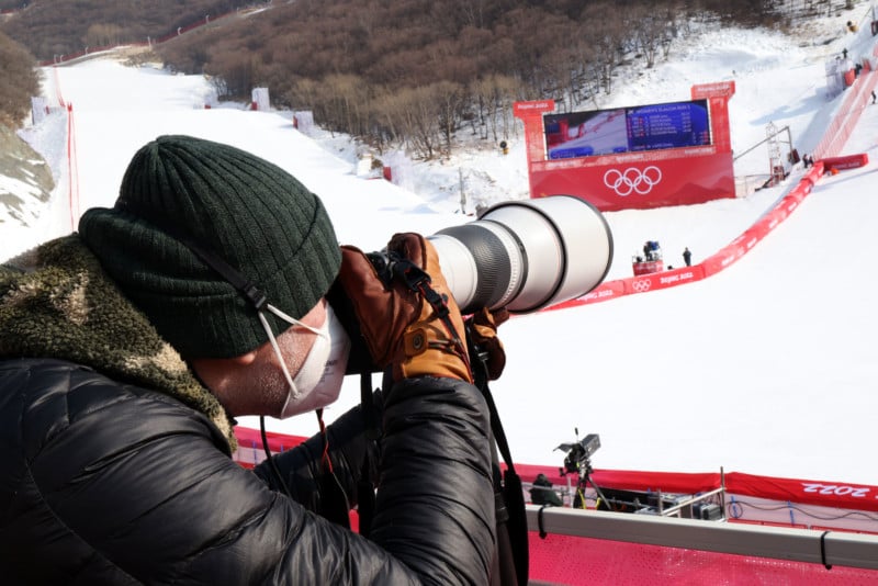 Getty photographer at the 2022 winter olympics