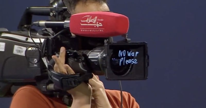 Andrey Rublev wrote "No War Please" on a live television camera