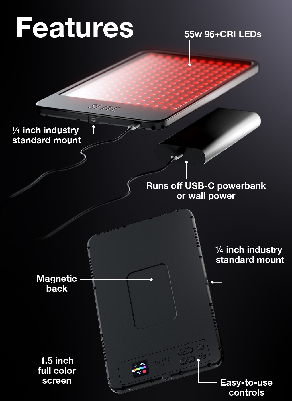 Slite LED panel