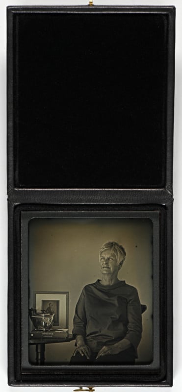 A daguerreotype of a contemporary woman