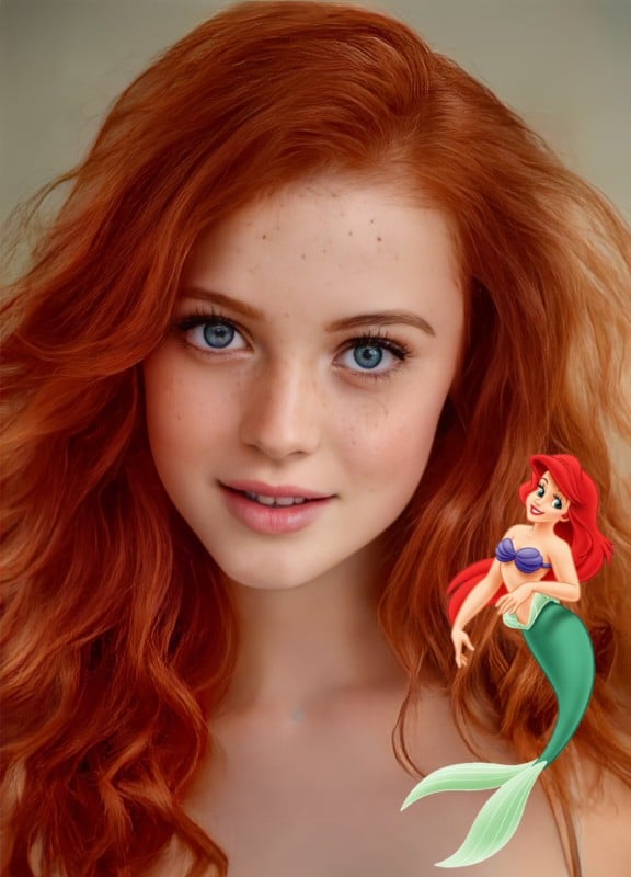 Ariel, Drawing by Suki Manga Art | Artmajeur