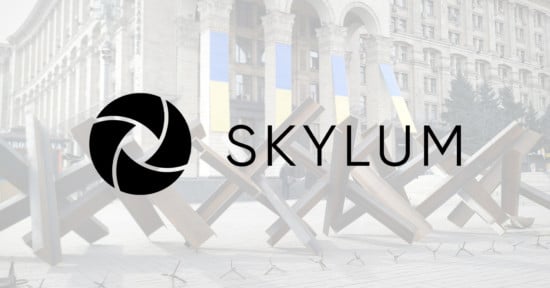 Skylum Logo over photo of Kyiv