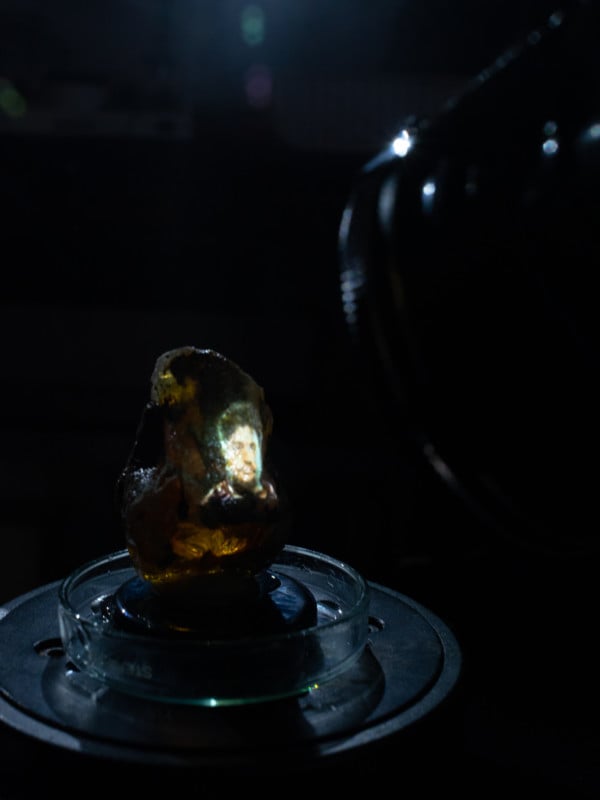 Reflected light inside an opal