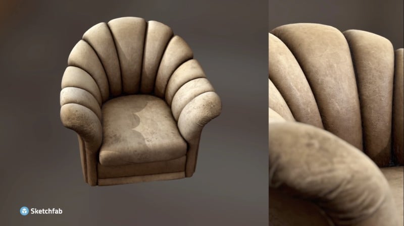 3d Scan of chair turned into VR object
