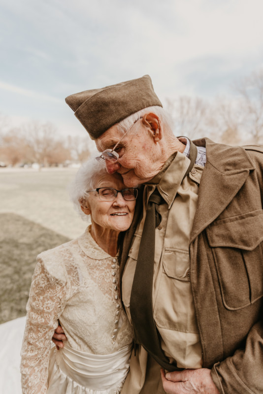 Grandma Poses for Anniversary Shoot in Her 70-Year-Old Wedding