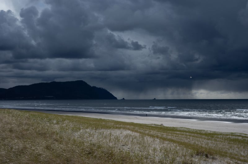 Storm from ocean arrives