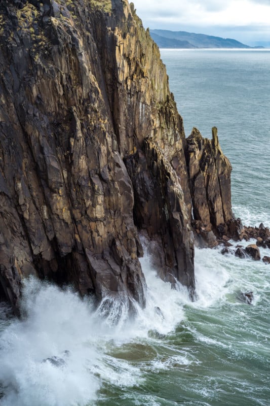 An ocean cliff