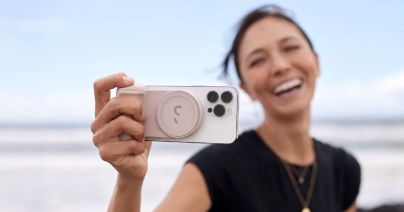 The SnapGrip for iPhone Uses MagSafe to Add a Camera Grip and