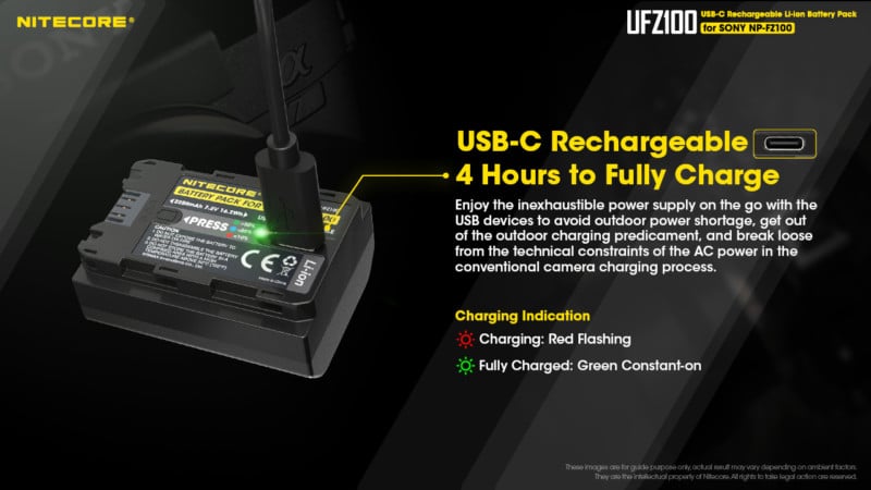 UFZ100 Battery Charging via USB-C