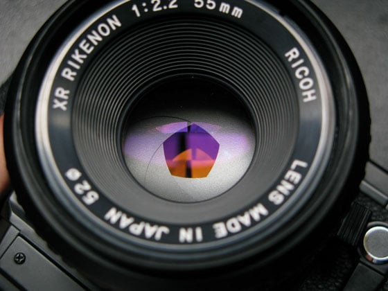 A lens aperture