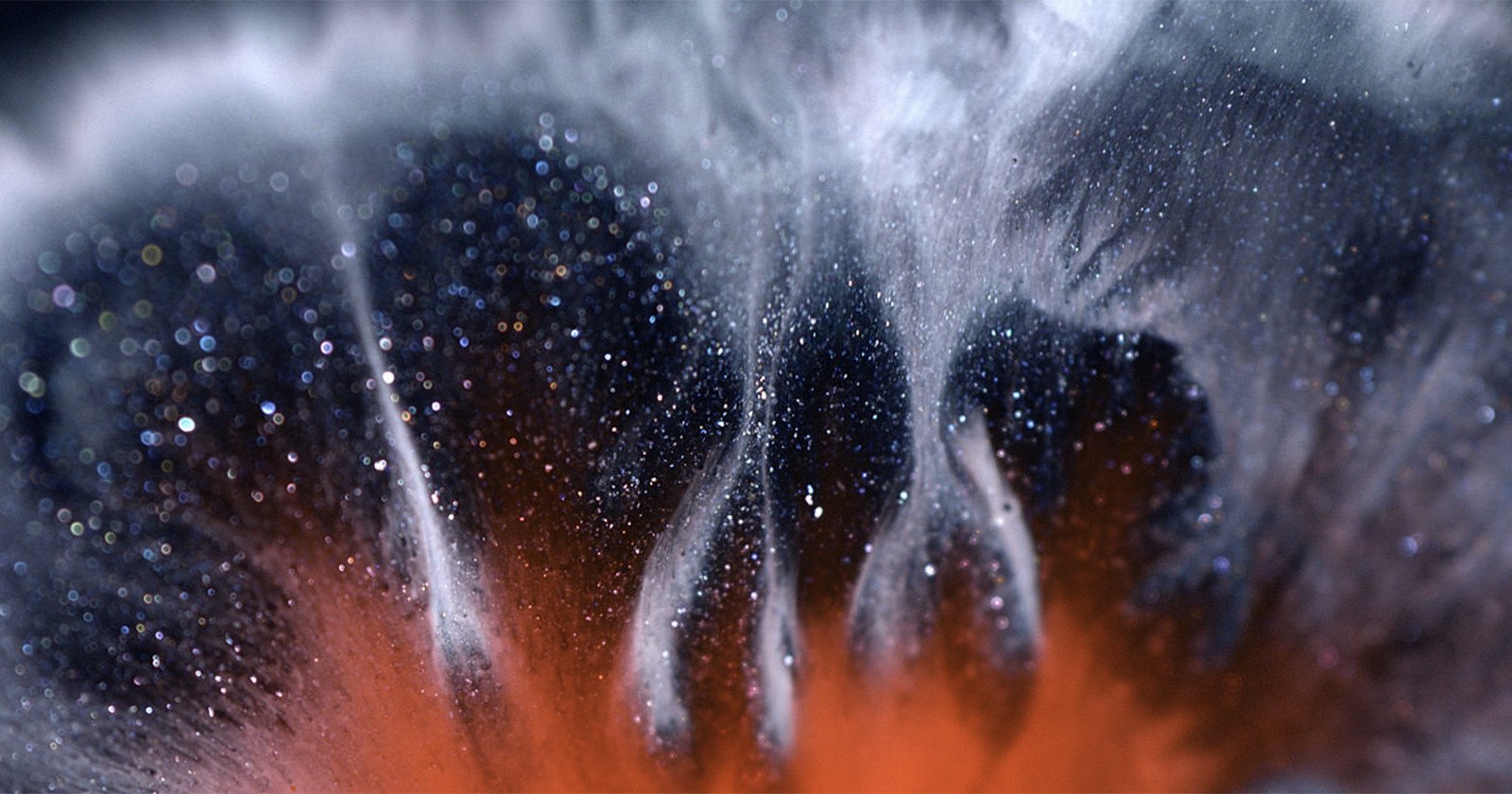 Macro Film Turns Glitter and Ink Into Galactic Art