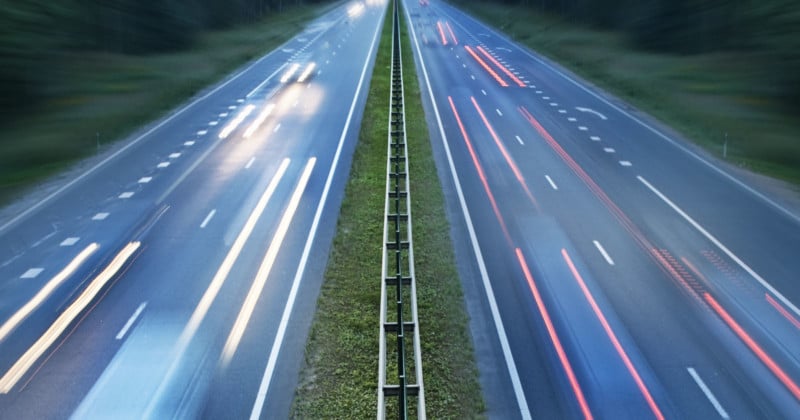 Cars on a highway