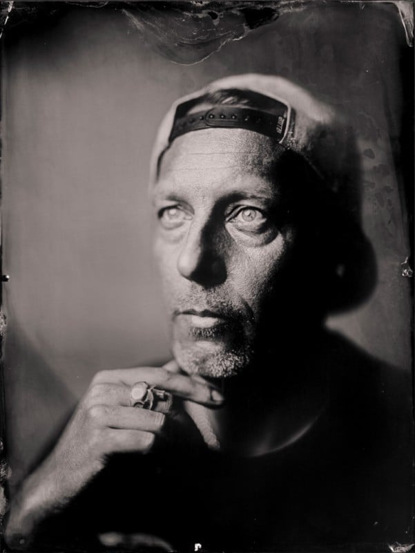 Collodion wet plate