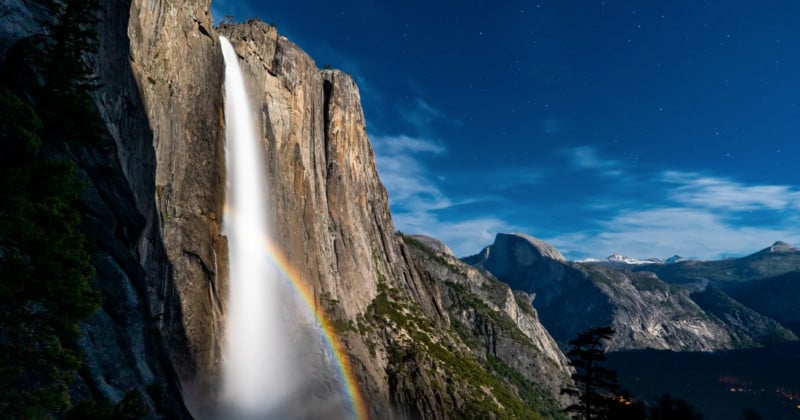 Photographer Captures Beautiful and Rare Double 'Moonbow' | PetaPixel
