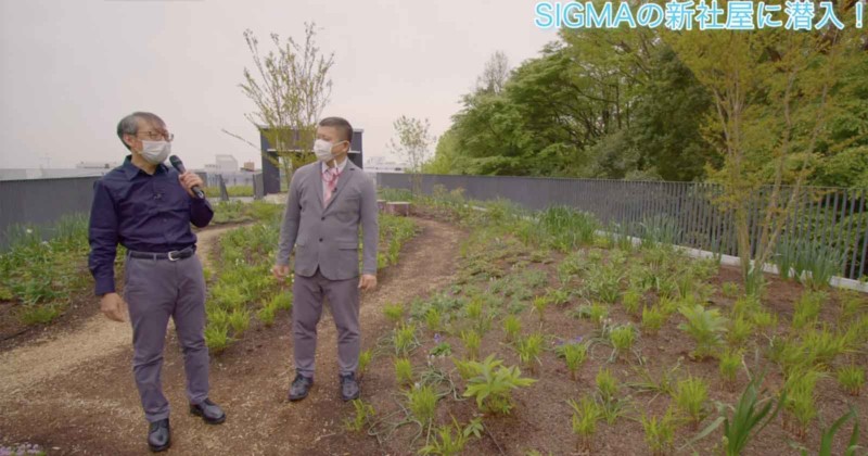 A rooftop garden enables Sigma employees to take a break and stroll around.