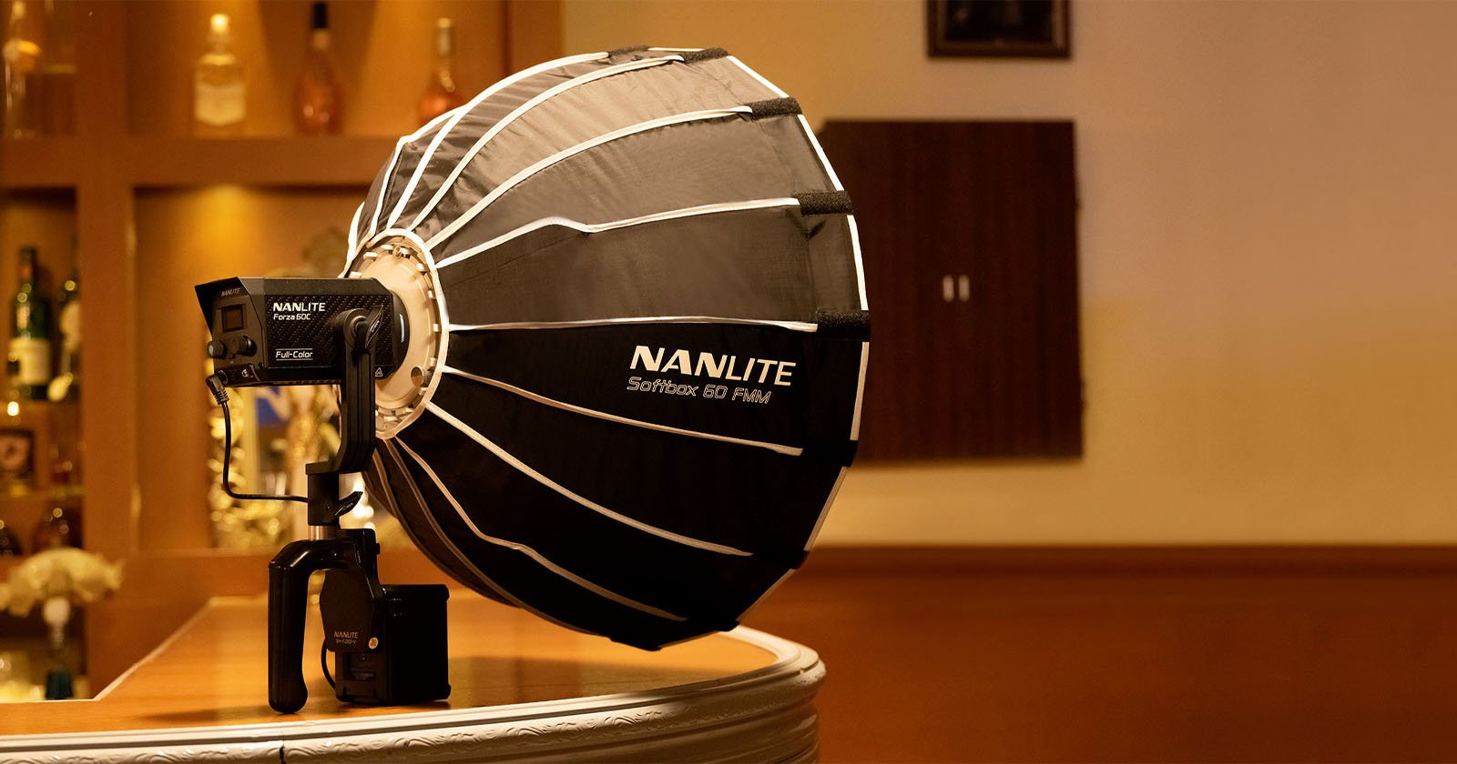 The Nanlite Forza 60C is a Bright, RGBLAC, Pocket-Sized COB LED Lamp