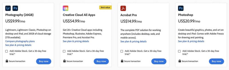 adobe creative cloud pricing specials