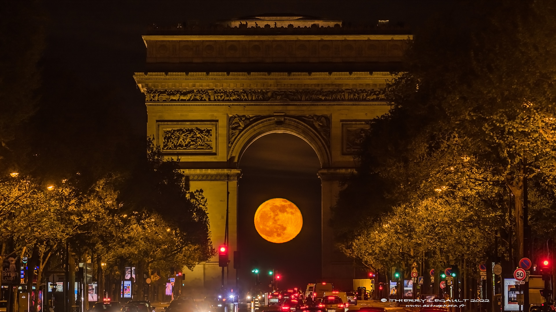 Photographer Captures a Full Moon Nestled Under the Arc de Triomphe PetaPixel