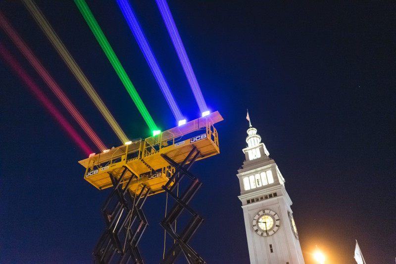 Photos of the 4.1-Mile-Long Laser Pride Flag Exhibit in San Francisco