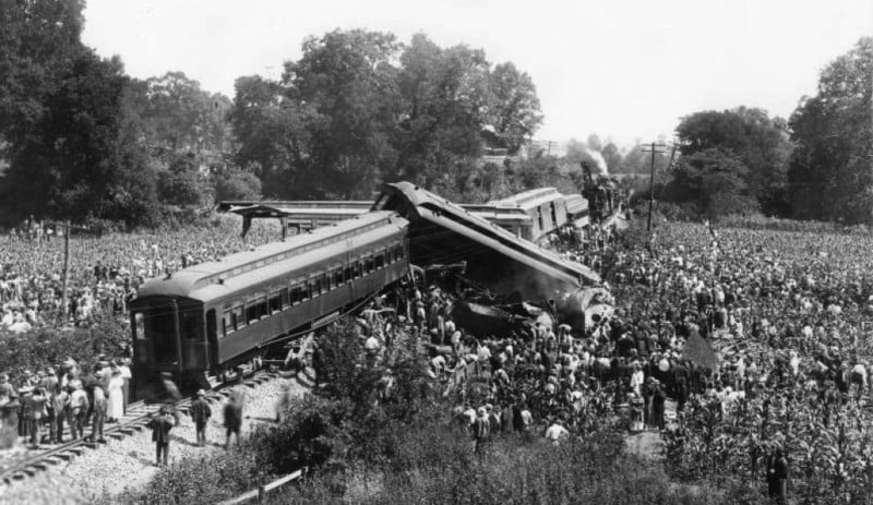 steam train crash