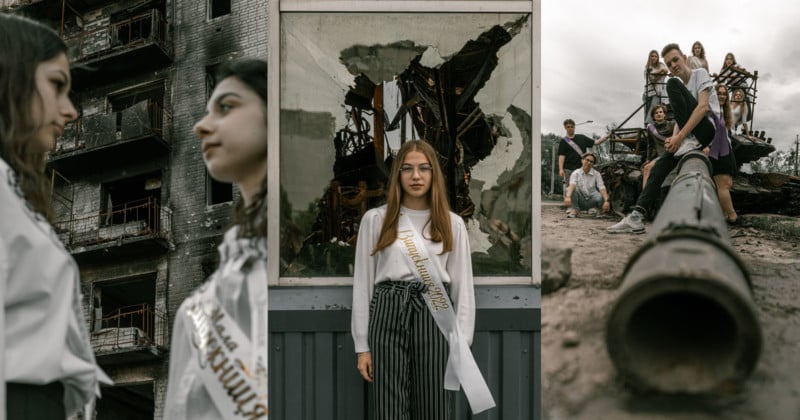 Ukraine Photographer Captures Graduation Photos Amidst the Rubble