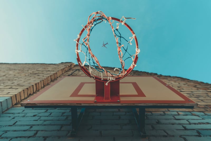 airplane basketball hoop
