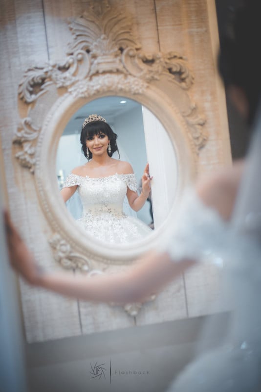 bride mirror reflection