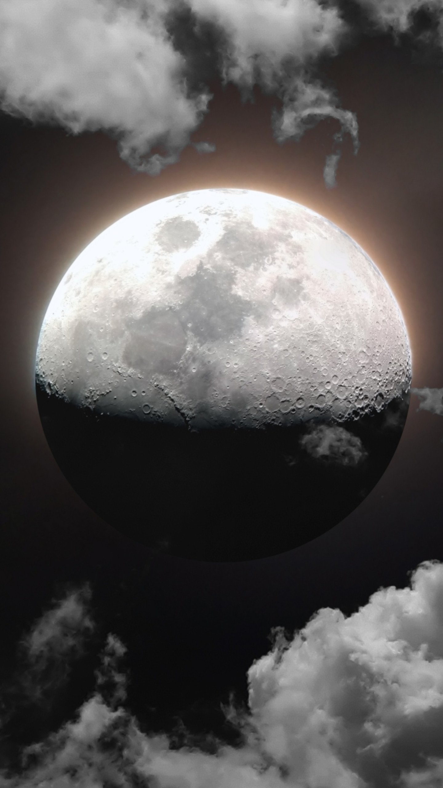 Moon photographed with a smartphone