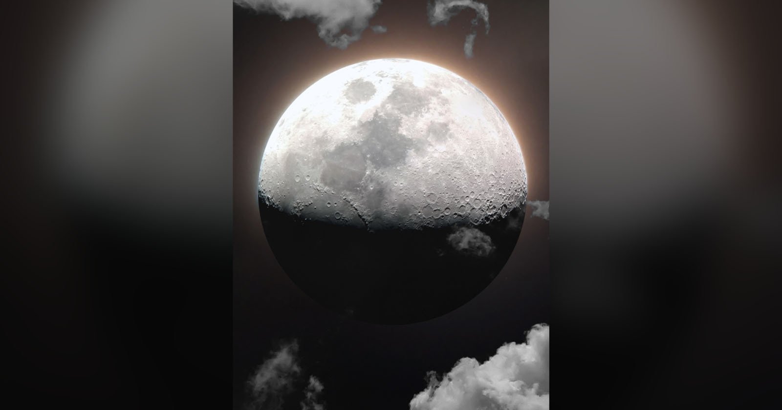 Månen fotograferad på en smartphone